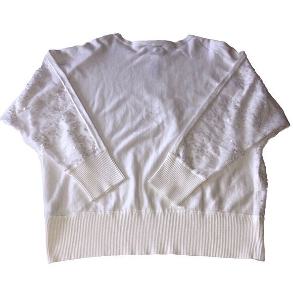 joseph a womens Sequin Front  Ivory Sweater Size 1X NWT - Picture 2 of 12